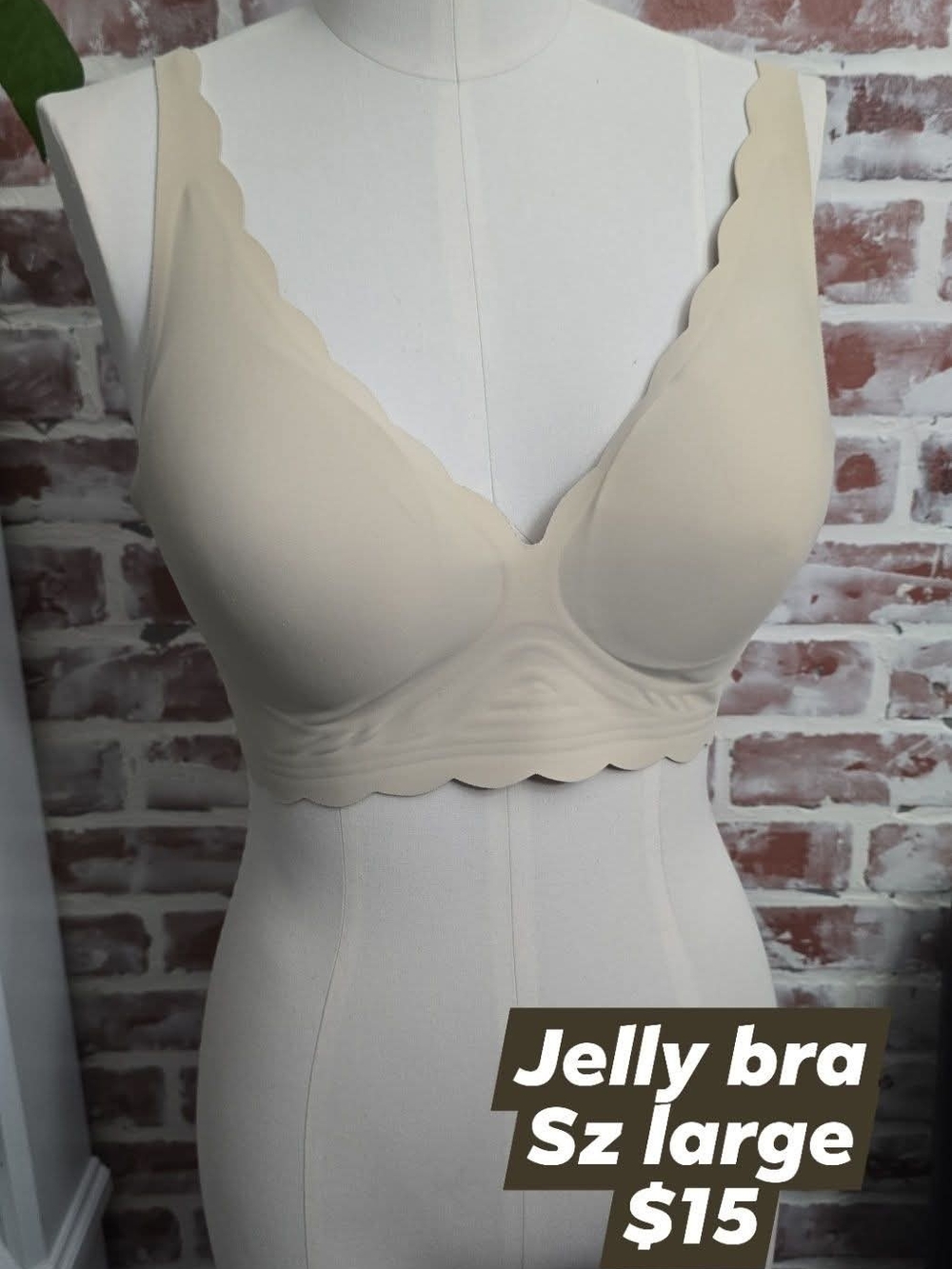 Source Unknown Seamless Scallop Bra - Beige